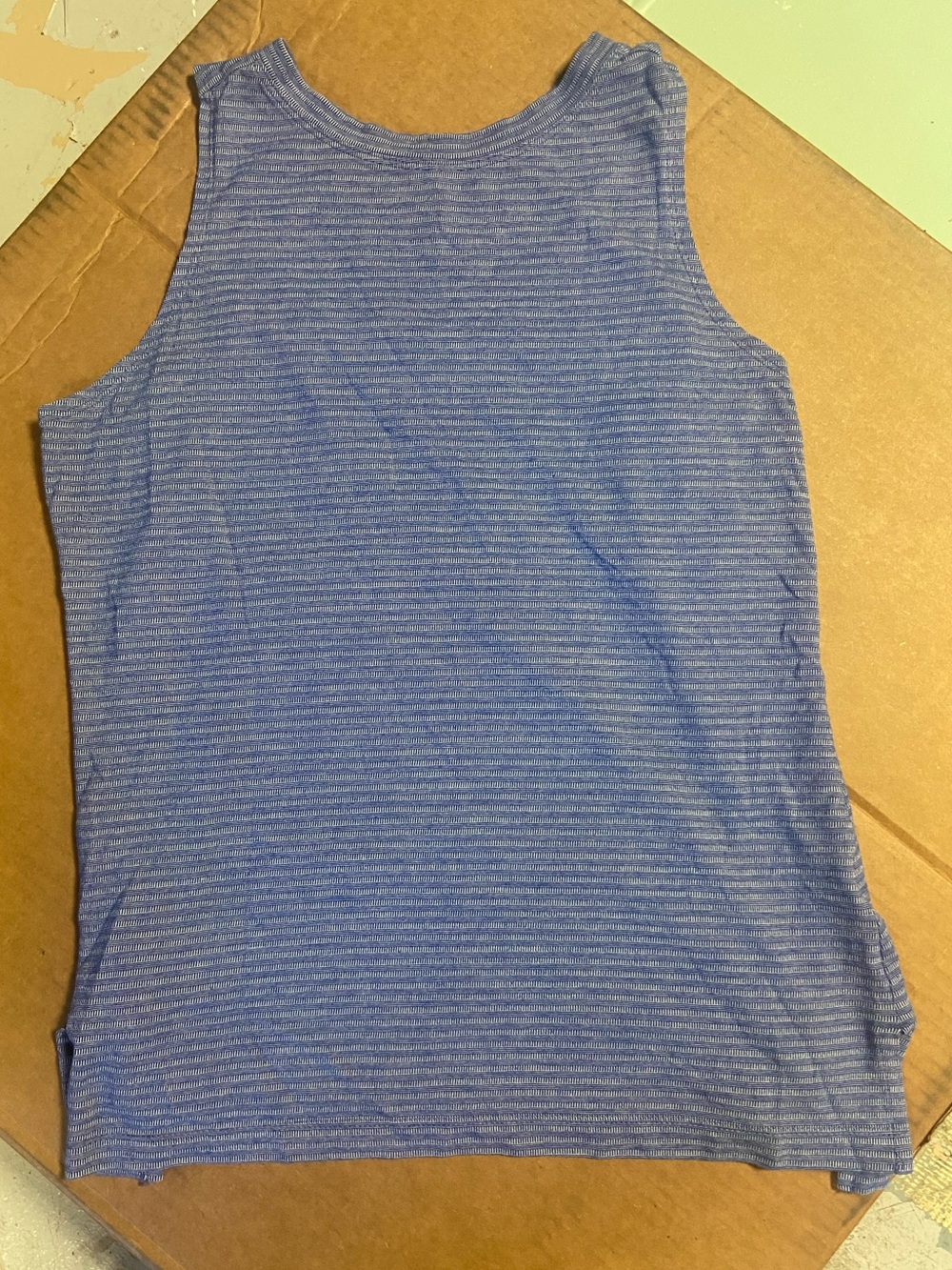 Athletics Works Blue Striped Tank Top - Picture 2 of 3